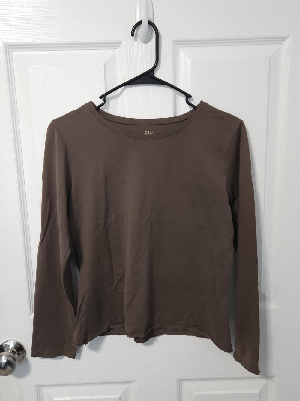 J. Jill Brown Long Sleeve Crewneck Tee